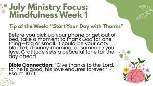 Week 1 mindfulness