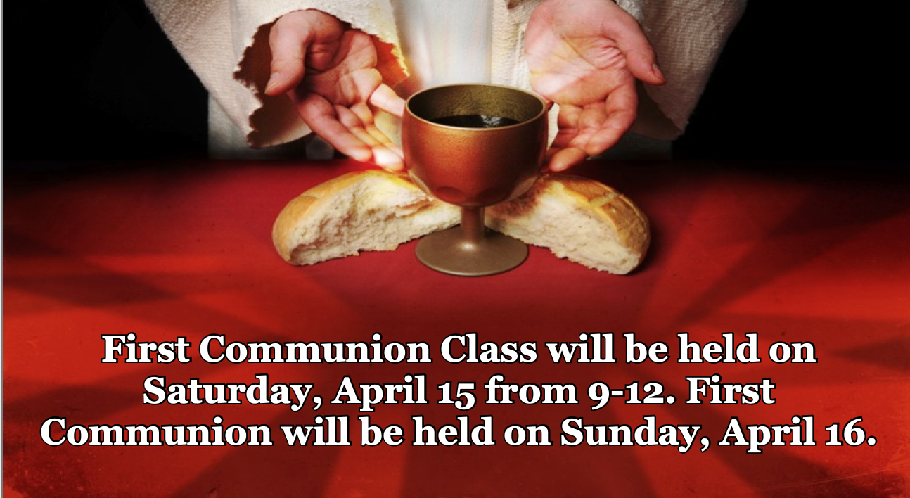 info slide for first communion